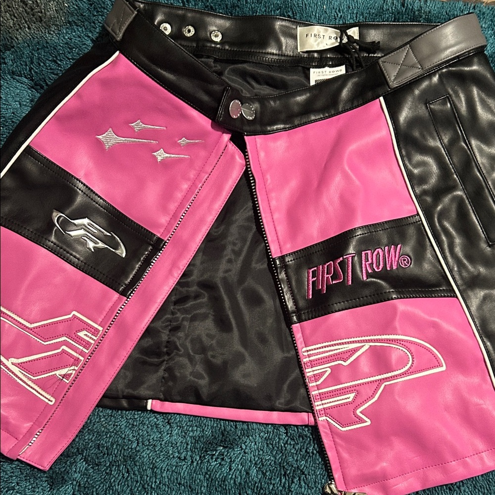 First Row Pink and Black Women's Skort